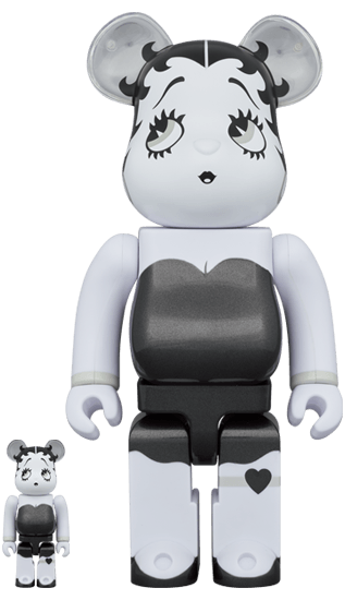 Preorder] Betty Boop Black and White Ver. 400%+100% Bearbrick