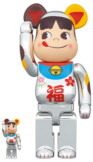 Fujiya Peko Chan Manekineko (Lucky Cat) Silver Good Luck Bearbrick ...