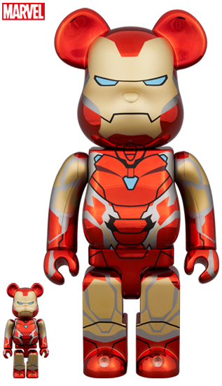 Iron Man Mark 85 Chrome Ver. Bearbrick 400%+100% – Eye For Toys