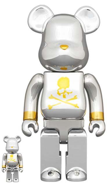 Mastermind Japan Silver Bearbrick 400%+100% – Eye For Toys