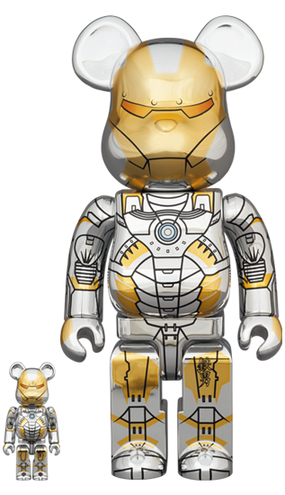 Hajime Sorayama Ironman Bearbrick 400%+100% – Eye For Toys Hajime Sorayama Ironman Bearbrick 400%+100% – Eye For Toys