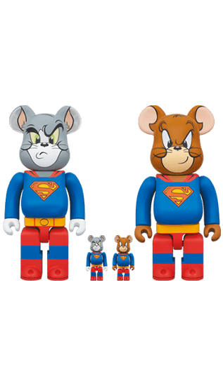 [Preorder] Tom and Jerry as Superman 400%+100% Bearbrick Set of 4