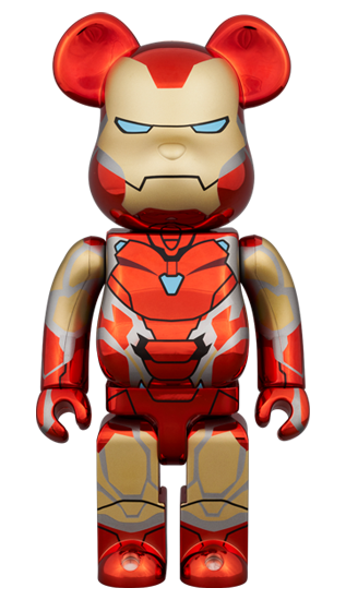 Iron Man Mark 85 Chrome Ver. Bearbrick 400 100 Eye For Toys