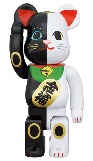 Manekineko Lucky Cat Black x White Bearbrick 400% + 100% – Eye For Manekineko Lucky Cat Black x White Bearbrick 400% + 100% – Eye For