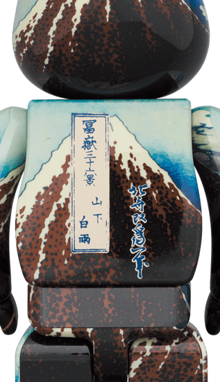 Katsushika Hokusai Thirty-six Views of Mt. Fuji "Rainstorm Beneath the Summit” Bearbrick 400%+100% - Eye For Toys