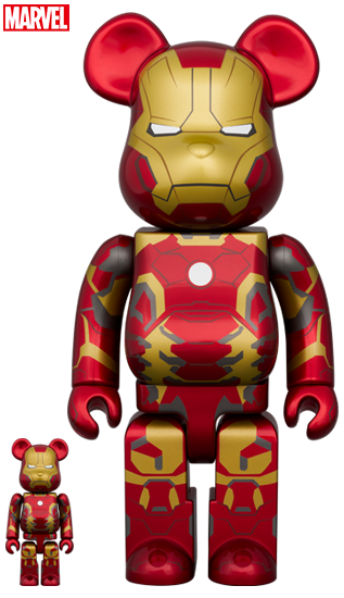 Iron Man Mark 43 Bearbrick 400%+100% (Medicom Exhibition 2024 Exclusive)