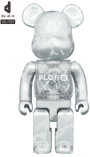 MAMES Flor@ #4 Silver 400% Bearbrick - Eye For Toys