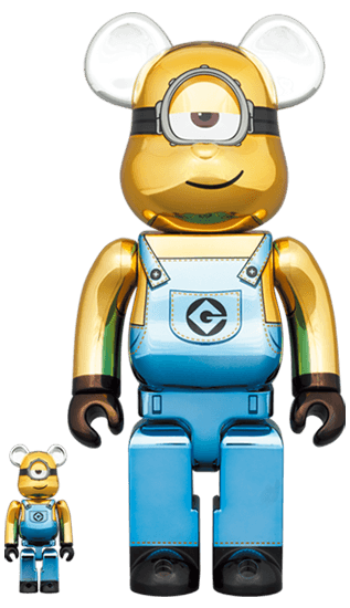 Minion Stuart Chrome Ver. 400%+100% Bearbrick - Eye For Toys