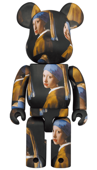 Johannes Vermeer - Girl with a Pearl Earring Bearbrick 400%+100% - Eye For Toys