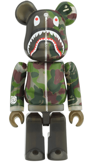 Bape Clear ABC Camo Shark Green/Blue/Pink Bearbrick 400%+100% Set of 6 –  Eye For Toys