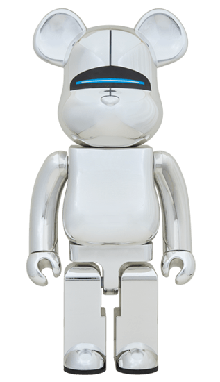 Hajime Sorayama Sexy Robot Silver Bearbrick 1000% – Eye For Toys