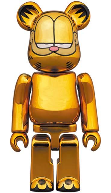 Garfield Gold Chrome Version Bearbrick 400%+100% - Eye For Toys