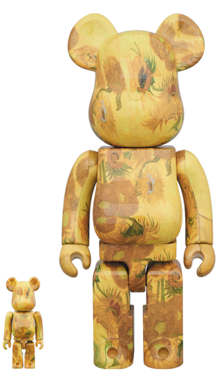 Van Gogh Museum Sunflowers Bearbrick 400%+100% - Eye For Toys