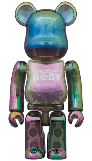 Medicom Toy BEARBRICK X-Girl Iridescent Set 100% And 400