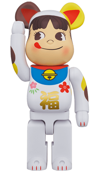 Fujiya Peko Chan Manekineko Fuku White Bearbrick 400%+100% - Eye For Toys