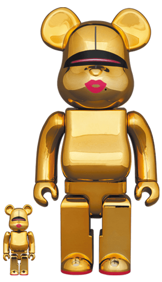 Sorayama x 2G Bearbrick (Gold) 400%+100% - Eye For Toys