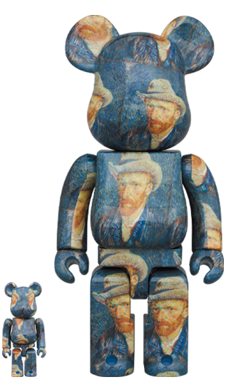 Van Gogh Museum Self-Portrait with Grey Felt Hat Bearbrick 400%+100% - Eye For Toys