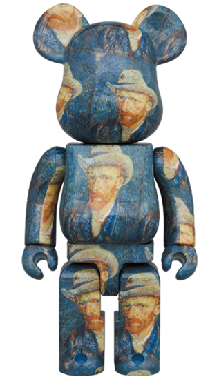 Van Gogh Museum Self-Portrait with Grey Felt Hat Bearbrick 1000% - Eye For Toys