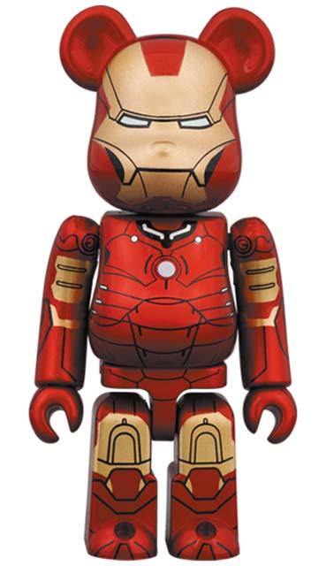 □BE@RBRICK ベアブリック 400％ IRONMAN マーク42 アイアンマン3 