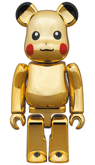 Pikachu Gold Chrome Ver. Bearbrick 400%+100% - Eye For Toys