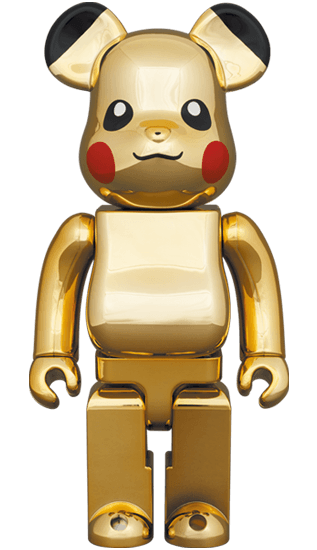 Pikachu Gold Chrome Ver. Bearbrick 400%+100% - Eye For Toys