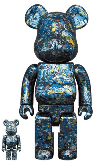 Jackson Pollock Studio Chrome Ver. Bearbrick 400%+100% - Eye For Toys
