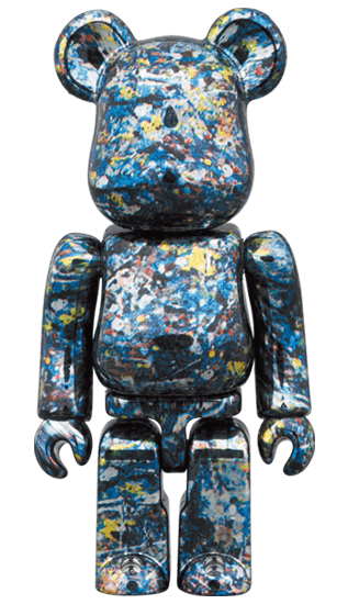 Jackson Pollock Studio Chrome Ver. Bearbrick 400%+100% – Eye For Toys