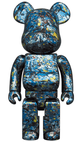 Jackson Pollock Studio Chrome Ver. Bearbrick 400%+100% – Eye For Toys