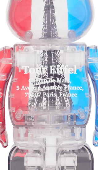 Eiffel Tower Tricolor Bearbrick 400% - Eye For Toys