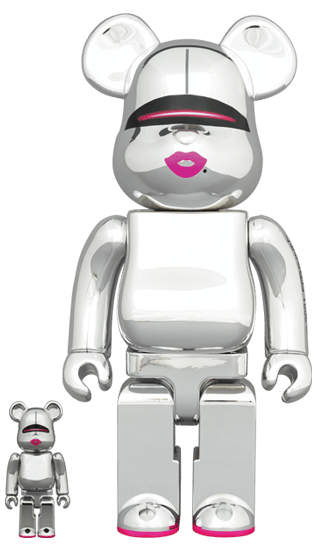 Sorayama x 2G Bearbrick (Silver) 400%+100% - Eye For Toys