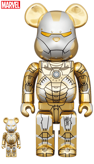 Hajime Sorayama Ironman Reverse Bearbrick 400%+100% - Eye For Toys